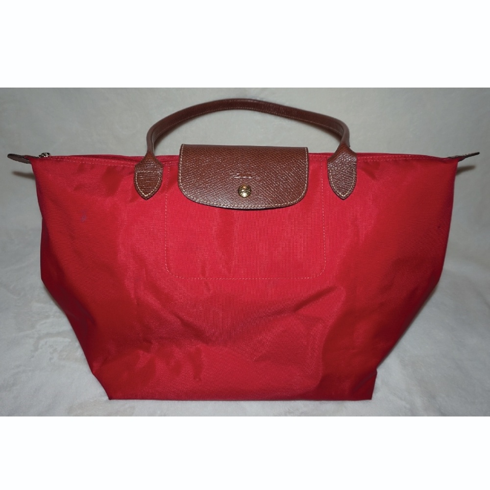 Longchamp Large Le Pliage Tote, Red